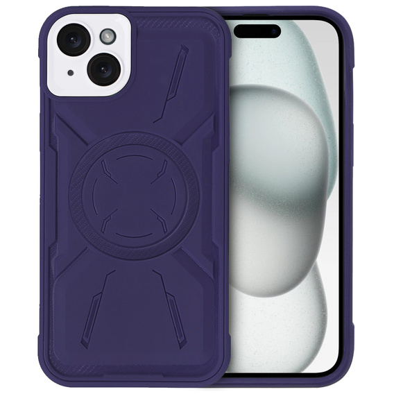 Чехол для iPhone 15 Plus, ERBORD Armor Mag, фиолетовый