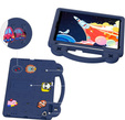 Детский чехол для iPad 10.2" 2021/2020/2019 (9/8/7 gen.) / Air 10.5" 2019 (3 gen.), Cute Patterns, с подставкой, темно-синий