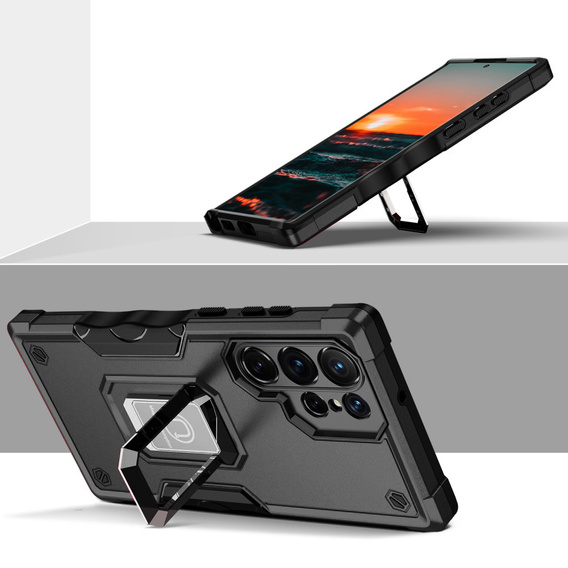Чехол до Samsung Galaxy S22 Ultra 5G, Dual-Layer Armor, чёрный
