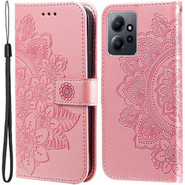 Откидной чехол для Xiaomi Redmi Note 12 4G, Mandala Flower, розовый