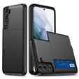 Чехол до Samsung Galaxy S22, Sliding Card Holder, чёрный