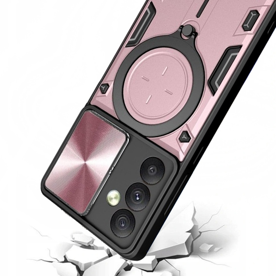 Бронированный чехол для Samsung Galaxy A54 5G, CamShield Slide, розовый rose gold