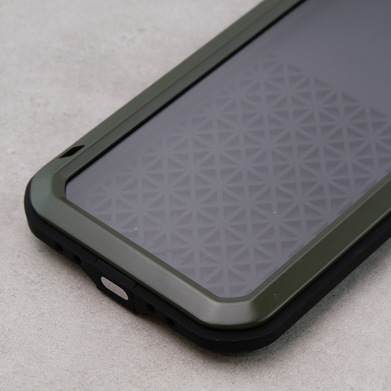 Чехол Love Mei до iPhone 12, armored with glass, зелёный