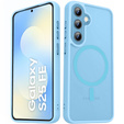Матовий чохол для iPhone 17, для MagSafe, напівпрозорий синій