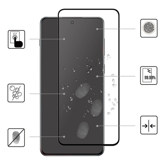 3D загартоване скло для OnePlus Nord 4, чорна рамка