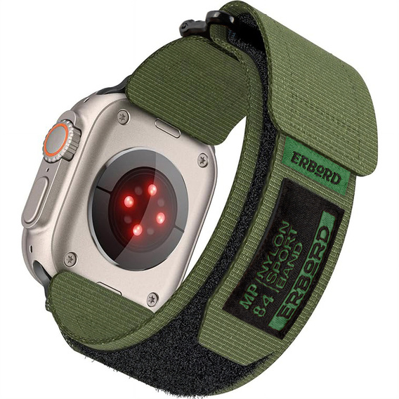 ERBORD MP84 Нейлоновый ремешок для Apple Watch 1/2/3/4/5/6/7/8/9/SE/ULTRA/ULTRA 2 42/44/45/49 мм