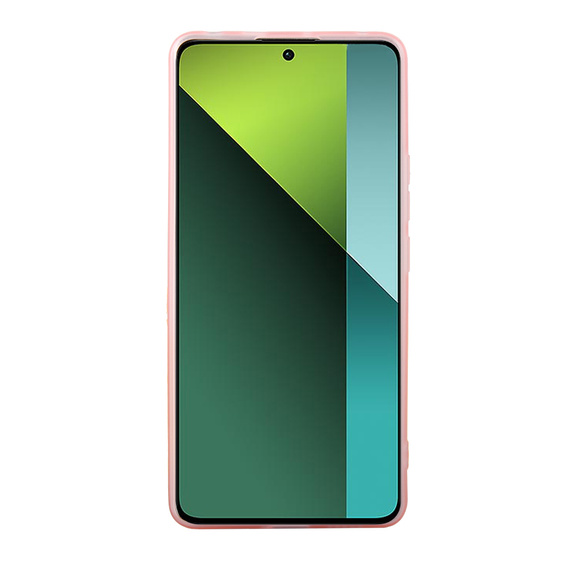 Чехол для Xiaomi Redmi Note 13 5G, Glittery Powder, розовый + закаленное стекло 9H