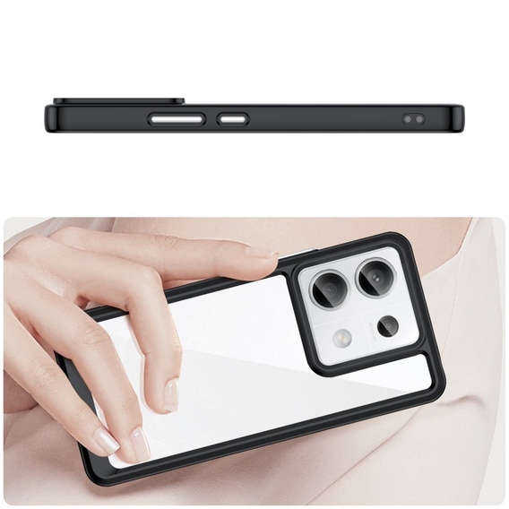 Чехол до Xiaomi Redmi Note 13 Pro 5G, Fusion Hybrid, прозрачный / черный