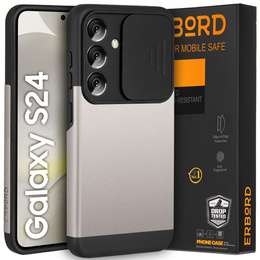 Чехол до Samsung Galaxy S24, ERBORD CamProtect Slide Camera, серый gunmetal