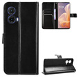 Откидной чехол для Motorola Moto G85, Crazy Horse Wallet, чёрный