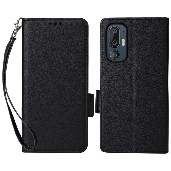 Чoхол до HTC U24 Pro 5G, Wallet Litchi Leather, чорний