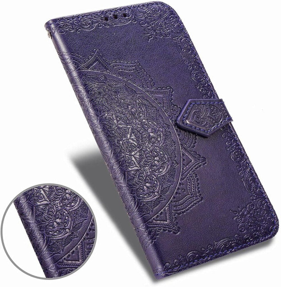 Откидной чехол для Samsung Galaxy M55 5G, Mandala, фиолетовый