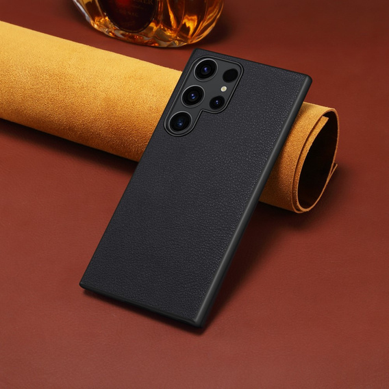 Чoхол до Samsung Galaxy S24 Ultra, Calf Texture, чорний