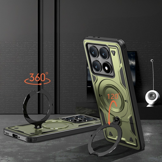Чохол для Xiaomi 14T Pro, Military MagSafe, зелений