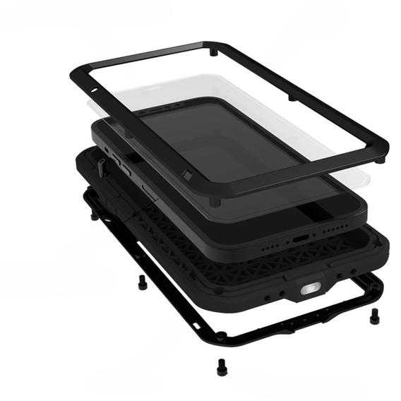 Чехол Love Mei до iPhone 13 mini, armored with glass, чёрный