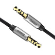 BASEUS Yiven M30 Kabel Minijack 3.5mm Aux 1.5m - Silver/Black