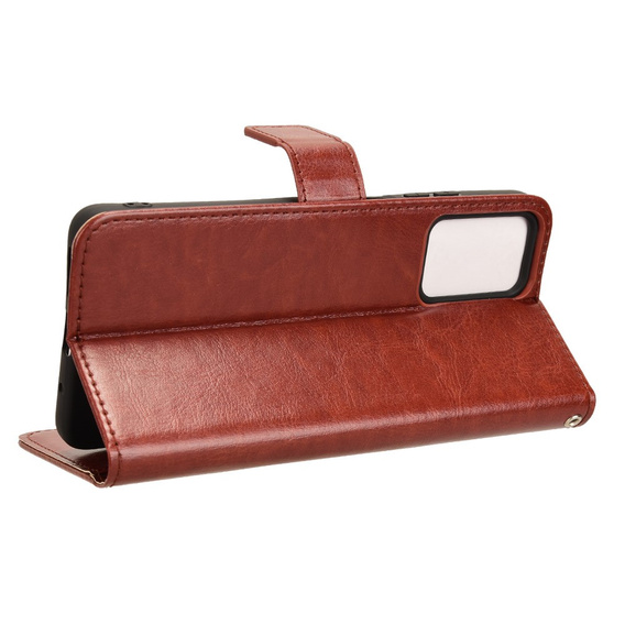 Откидной чехол для Motorola Moto G24 / G24 Power / G04, Crazy Horse Wallet, коричневый
