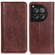 Чoхол до OnePlus 12 5G, Wallet Litchi Leather, коричневий