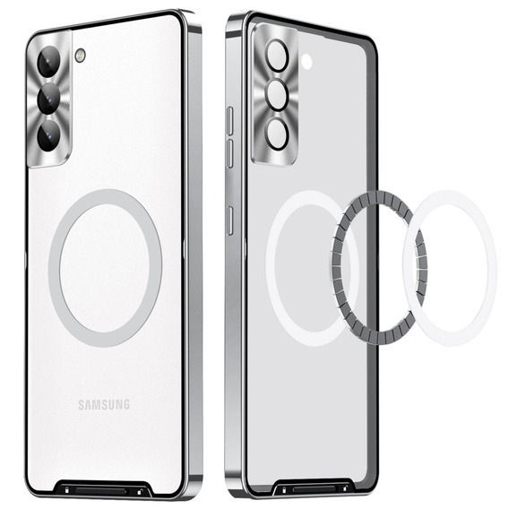 Захисний чохол для камери Samsung Galaxy S21 FE 5G, CamShield MagSafe, прозорий / сріблястий