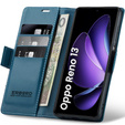 Чохол для Oppo Reno 13, ERBORD Glossy Litchi, гаманець з клапаном, м'яти
