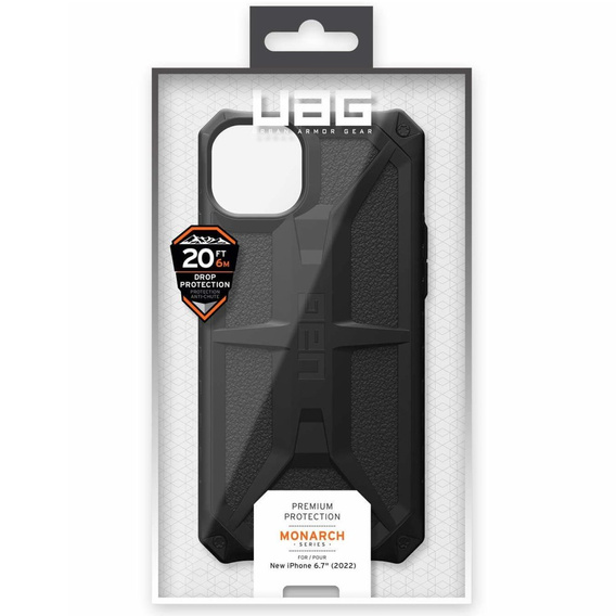 чохол Urban Armor Gear для iPhone 14 Plus, Monarch, чорний