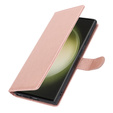 Чехол с откидной крышкой для Samsung Galaxy S23 Ultra, бумажник, для MagSafe, розовый rose gold