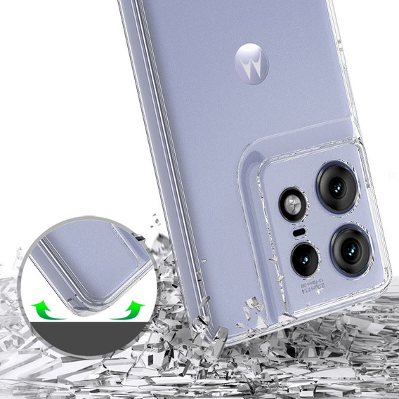 Чехол до Motorola Edge 50 Pro 5G, Fusion Hybrid, прозрачный