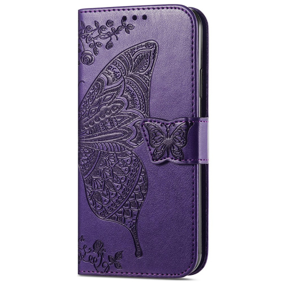 Чохол-книжка для Infinix Hot 40i, Butterfly, фіолетовий