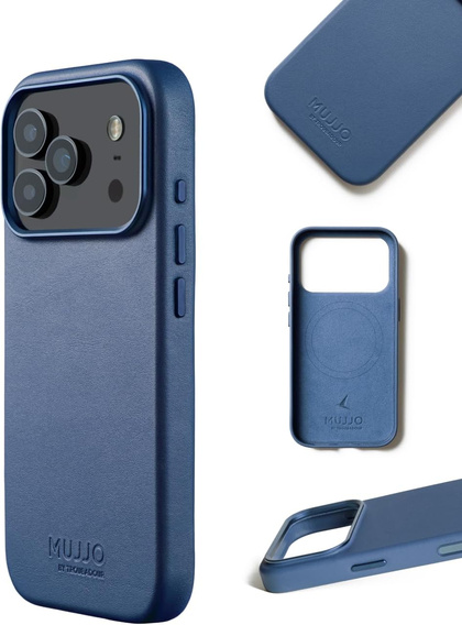 чехол Mujjo Кожаный до iPhone 14 Pro, MagSafe, Black