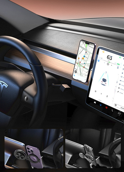 Tech-Protect Автомобільний тримач для салону та лобового скла з індуктивною зарядкою для Magsafe, MM15W-V4, чорний