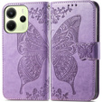 Откидной чехол для Xiaomi Redmi Note 14 4G, Butterfly, фиолетовый