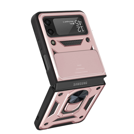 Чохол NOX Camera Slide Samsung Galaxy Z Flip3 5G, CamShield Slide, рожевий rose gold