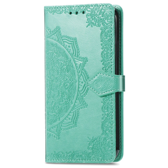 Откидной чехол для Motorola Edge 50 Pro, Mandala, зелёный
