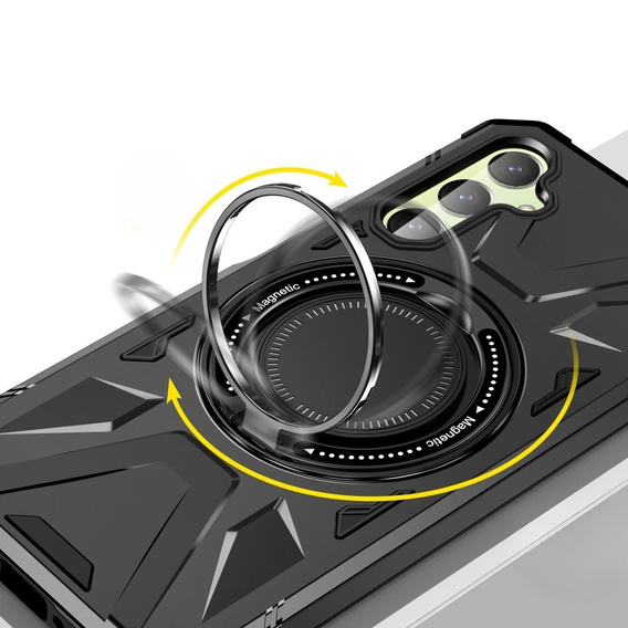 Чохол для Samsung Galaxy A54 5G, броньований з підставкою та ручкою, чорний