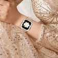Металический браслет с чехлом для часов Apple Watch 4/5/6/SE 44mm, Rose Gold
