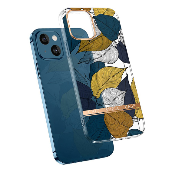 Чехол Floral Pattern до iPhone 13, Multi-color Leaves