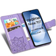 Откидной чехол для Realme Note 70T 4G, Butterfly, фиолетовый