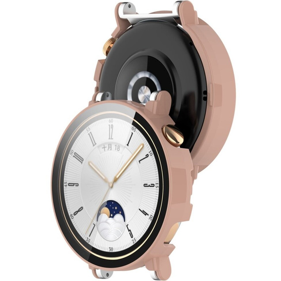 Чохол 2в1 + загартоване скло для Huawei Watch GT 4 41mm, рожевий