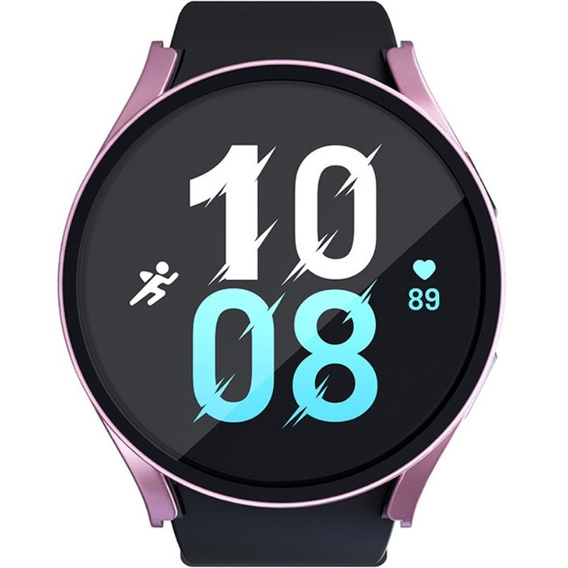 Силиконовый футляр со встроенным защитным стеклом до Galaxy Watch5 44mm, Rose Gold