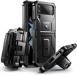 Бронированный чехол для Samsung Galaxy Z Flip 4 5G, Dexnor Clip Holder, чёрный