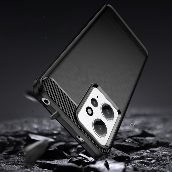 Чехол до Xiaomi Redmi Note 12 4G, Carbon, чёрный