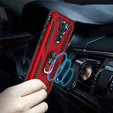 Бронированный Чехол до Xiaomi Redmi Note 9, Nox Case Ring, красный
