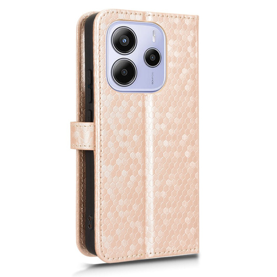 Флип-кейс для Xiaomi Redmi Note 14 4G, Wallet Rhombus, розовый