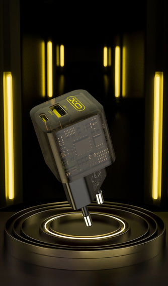 Мережевий зарядний пристрій XO CE12, USB-C, 20 Вт + USB-C - кабель блискавки, білий