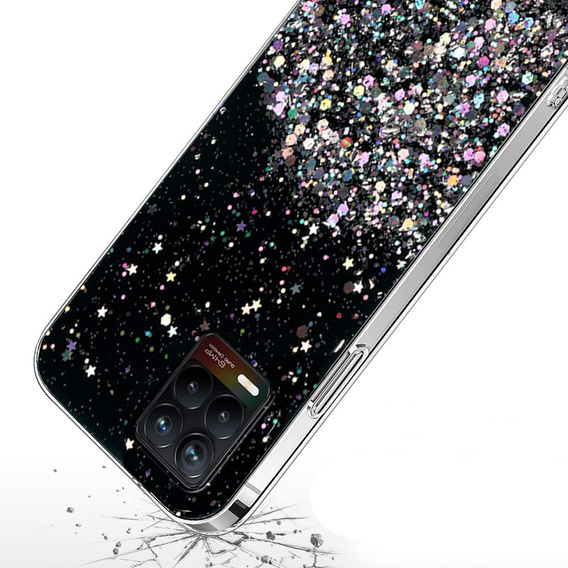 Чoхол до Realme 8 / 8 Pro, Glittery, чорний