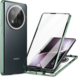 Чехол для Honor Magic 7 Lite, Magnetic Dual Glass, зелёный