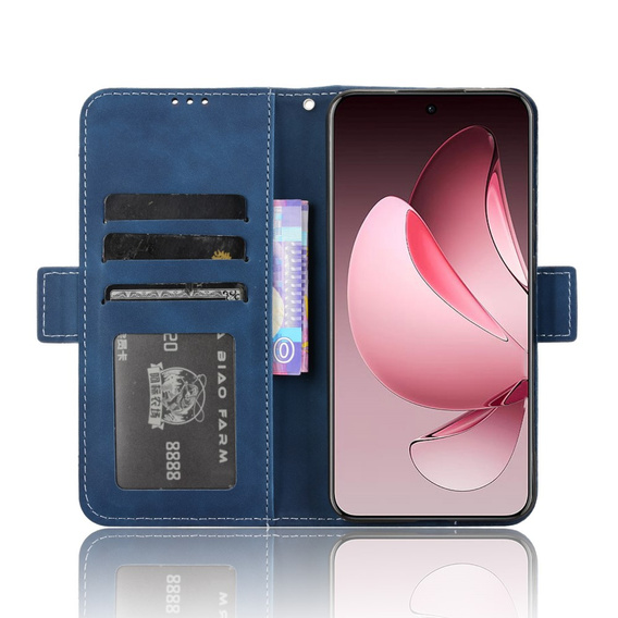 Откидной чехол для Oppo Reno 13 Pro, Card Slot, темно-синий