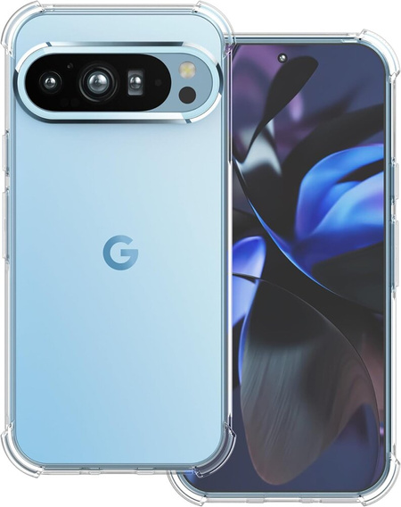 Чехол для Google Pixel 9 / Pixel 9 Pro, Erbord Dropproof, прозрачный + стекло