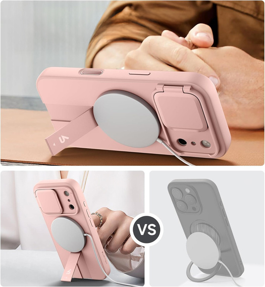 Чохол Suritch Shockproof з підставкою та захистом камери, для MagSafe для iPhone 17 Pro Max