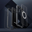 Чохол для Samsung Galaxy A36 / Samsung Galaxy A56, Shockproof, зі склом, для MagSafe, чорний